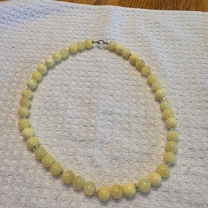 Elegant Yellow Beaded Necklace